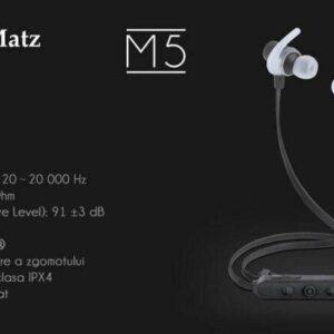 casti bluetooth ipx4 m5 alb krugermatz 1