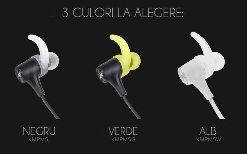 casti bluetooth ipx4 m5 alb krugermatz 6