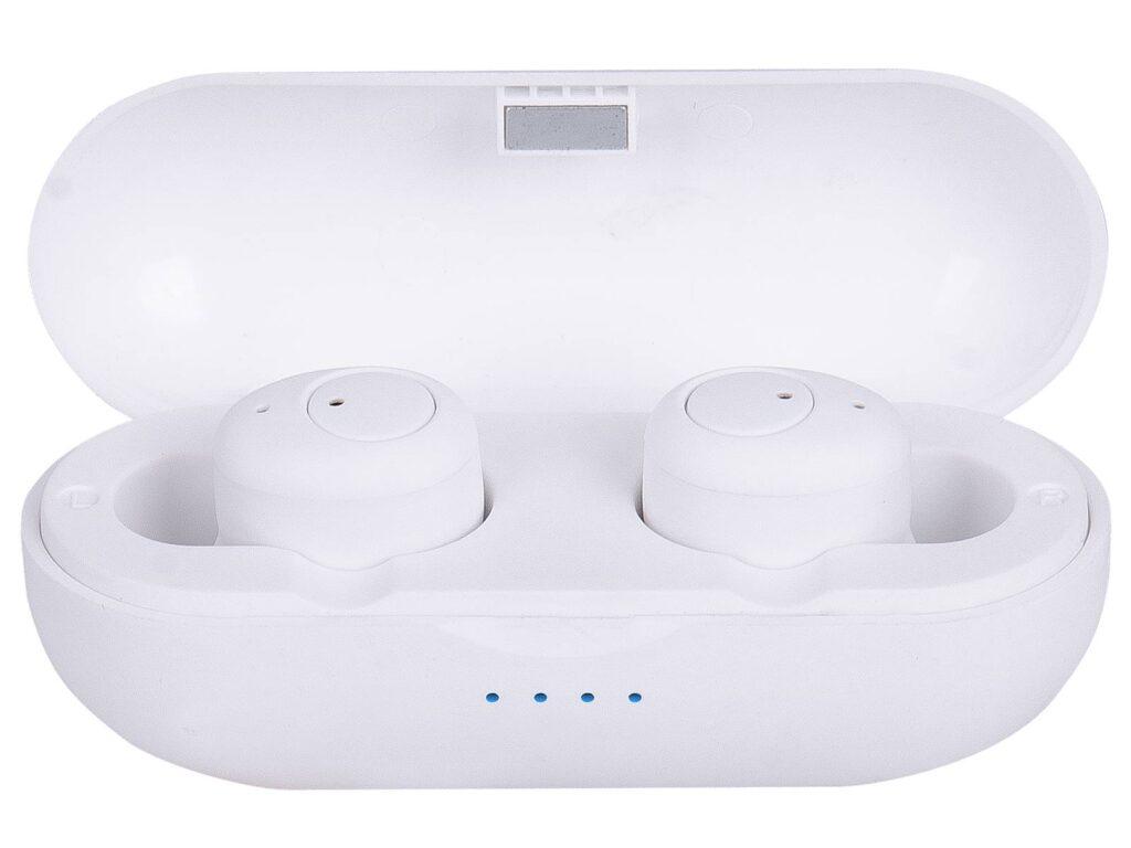 casti mini bluetooth cu microfon hmp 12e05 airbuds alb trevi 2