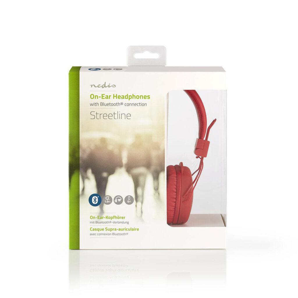 casti multimedia bluetooth rosu nedis 9