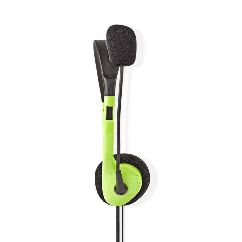 casti pc on ear nedis 2x35 mm 2m verde cu microfon 4