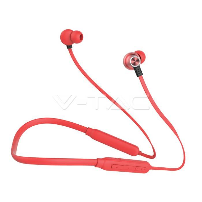 casti sport bluetooth rosu v tac 1