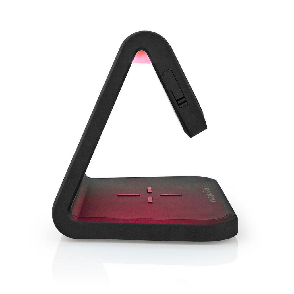 ceas cu alarma nedis incarcator wireless qi lumina multicolora negru 6
