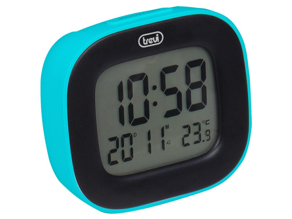 ceas desteptator cu lcd sld 3875 cu termometru si calendar turcoaz trevi 1