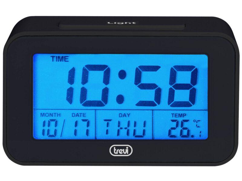 ceas desteptator cu lcd sld 3p50 termometru calendar negru trevi 2