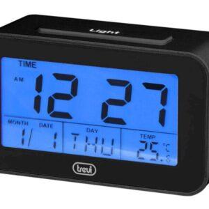 ceas desteptator cu lcd sld 3p50 termometru calendar negru trevi