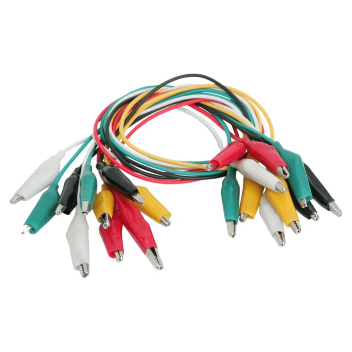 cleme crocodili mini set 10buc set cablu 37cm