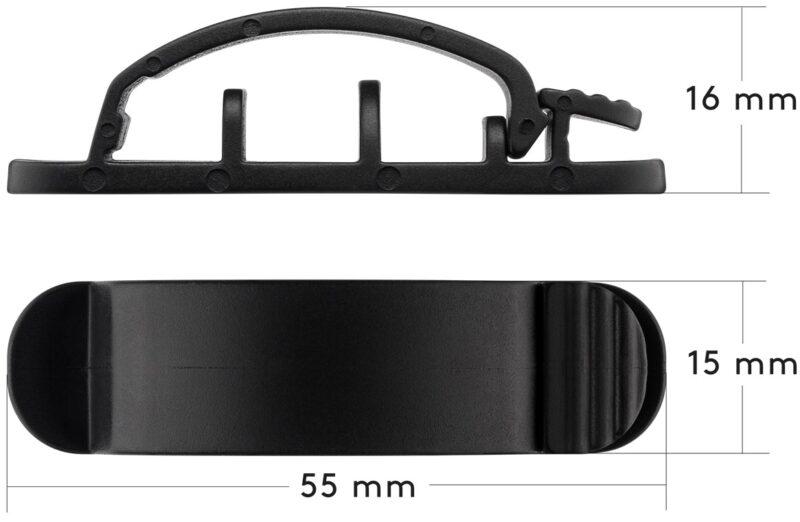 cleme pentru gestionarea cablurilor 3 sloturi goobay set 3buc negru 6