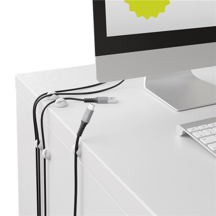 cleme pentru gestionarea cablurilor cu 2 sloturi goobay set 6buc alb 4