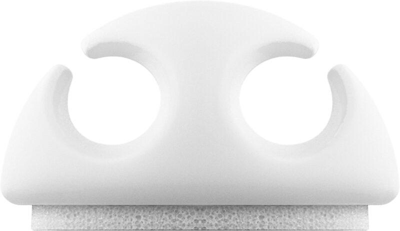 cleme pentru gestionarea cablurilor cu 2 sloturi goobay set 6buc alb 6