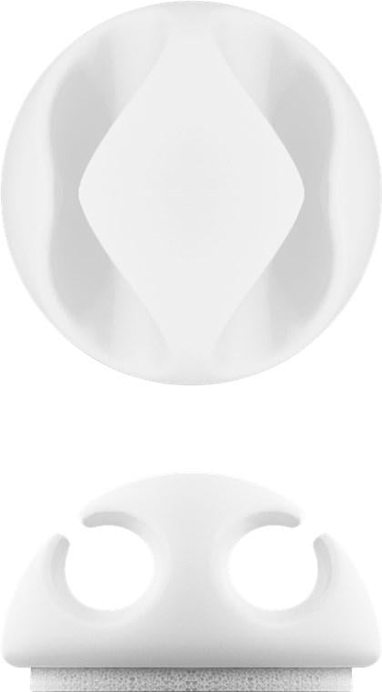 cleme pentru gestionarea cablurilor cu 2 sloturi goobay set 6buc alb 8