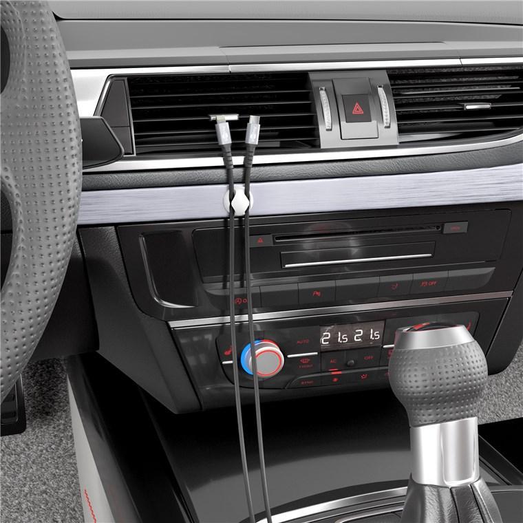 cleme pentru gestionarea cablurilor cu 3 sloturi goobay set 4buc alb 3