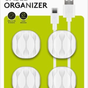 cleme pentru gestionarea cablurilor cu 3 sloturi goobay set 4buc alb