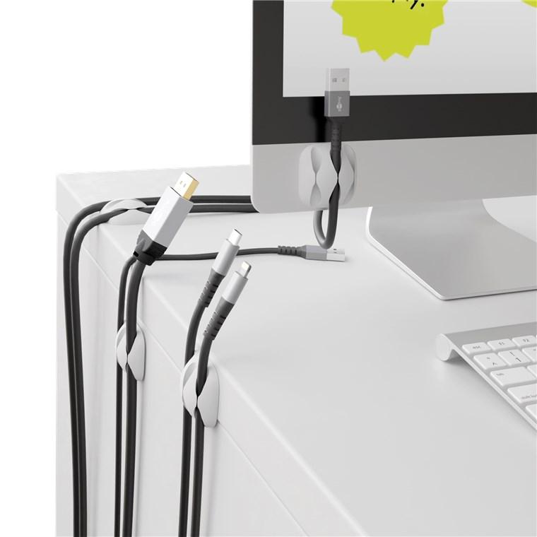 cleme pentru gestionarea cablurilor cu 3 sloturi goobay set 4buc alb 5