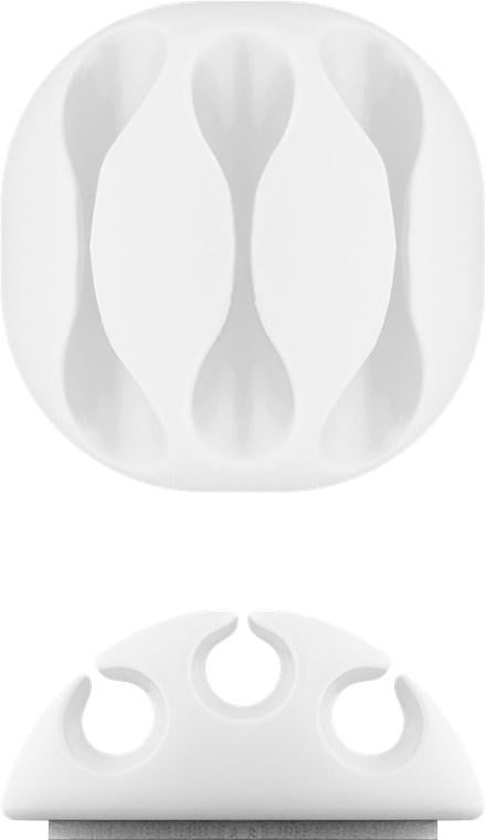 cleme pentru gestionarea cablurilor cu 3 sloturi goobay set 4buc alb 7