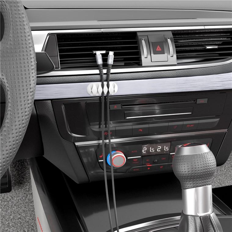 cleme pentru gestionarea cablurilor cu 4 sloturi goobay set 2buc alb 3