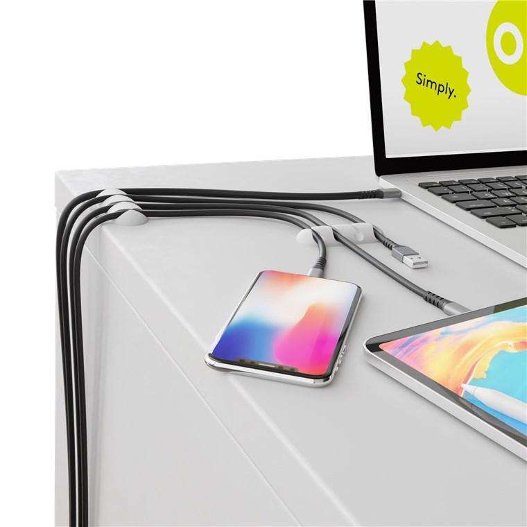 cleme pentru gestionarea cablurilor cu 4 sloturi goobay set 2buc alb 5