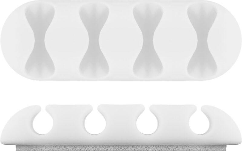 cleme pentru gestionarea cablurilor cu 4 sloturi goobay set 2buc alb 8