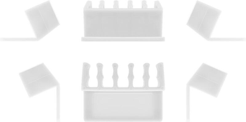 cleme pentru gestionarea cablurilor cu 5 sloturi goobay set 2buc alb 2