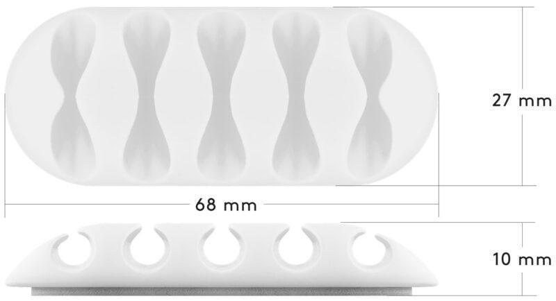 cleme pentru gestionarea cablurilor goobay set 5buc alb 10