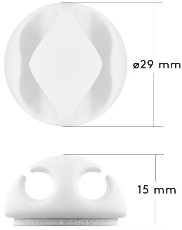 cleme pentru gestionarea cablurilor goobay set 5buc alb 12