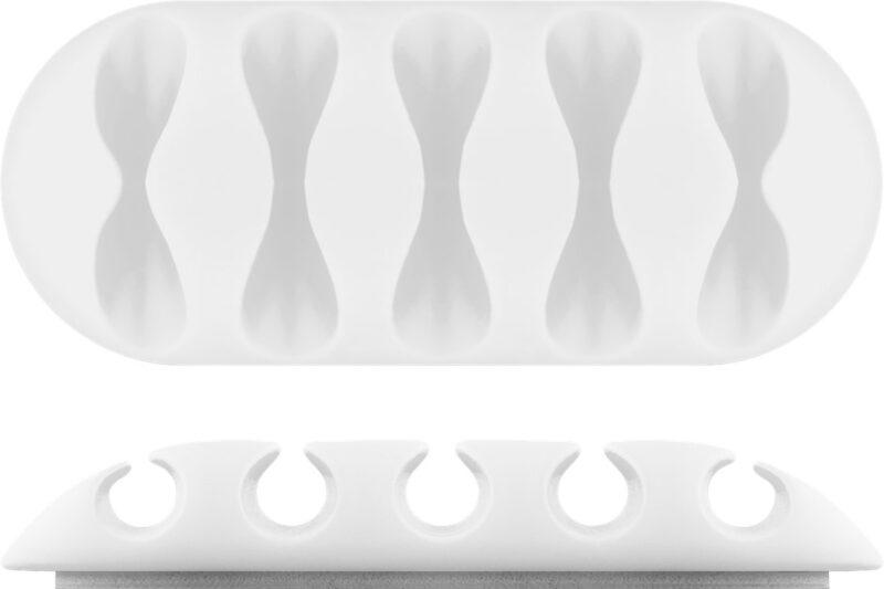 cleme pentru gestionarea cablurilor goobay set 5buc alb 15