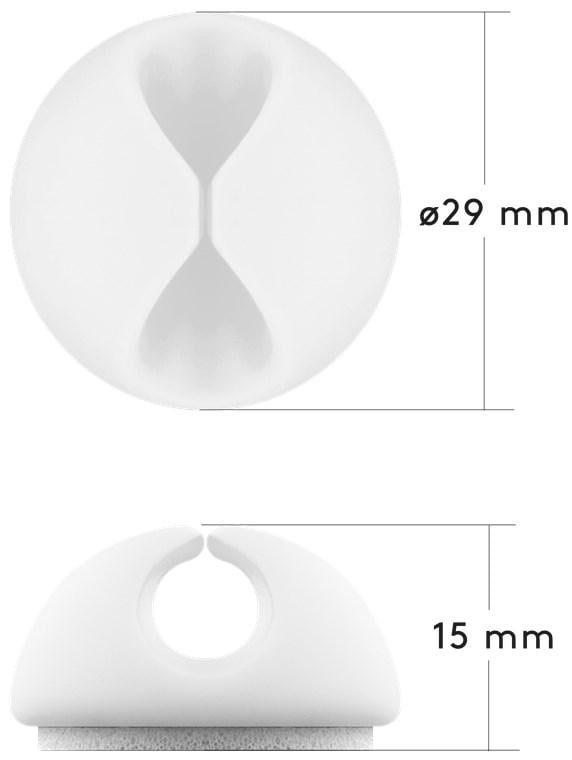 cleme pentru gestionarea cablurilor goobay set 5buc alb 8