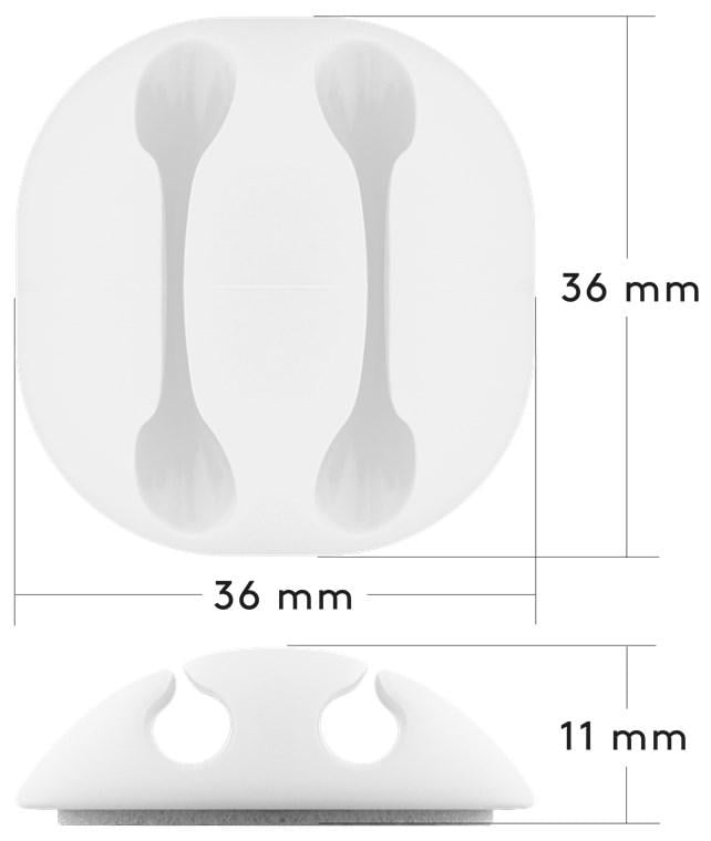 cleme pentru gestionarea cablurilor goobay set 5buc alb 9