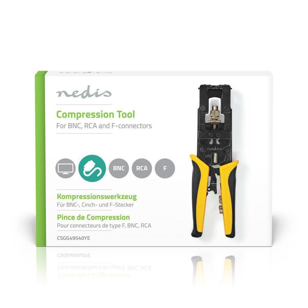 cleste compresie nedis conectori f bnc rca rg58 rg59 rg6 otel calit 9