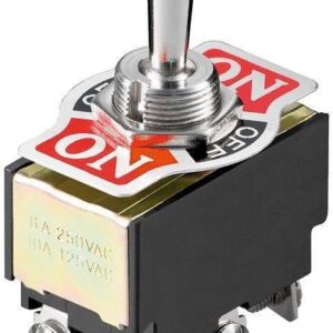 comutator 2x on off on 6 pini 250v 6a goobay