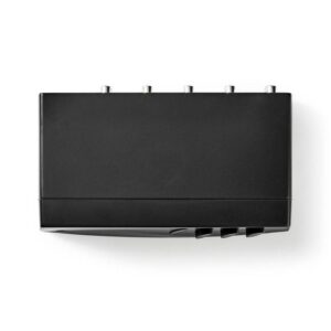 comutator audio analogic nedis 4x 2x rca stereo mama 1x rca stereo mama iesire casti negru