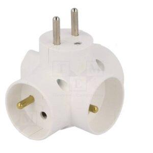 conector ac supply splitter layout 2p 2ppe white timex elektro r 44 1