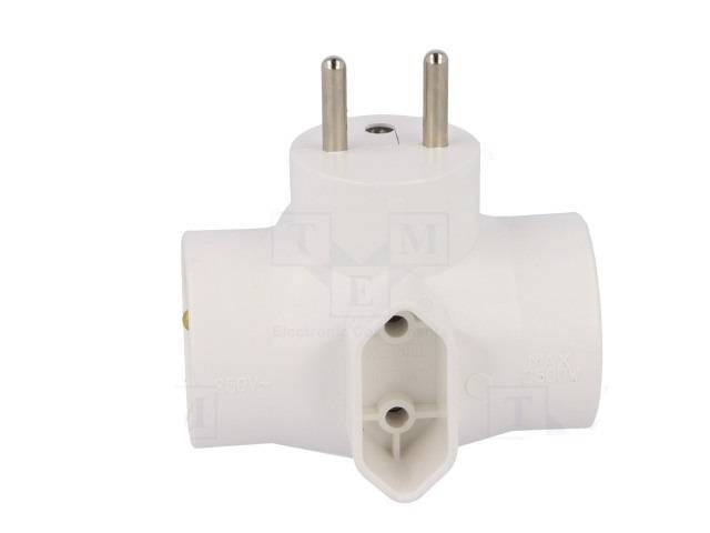 conector ac supply splitter layout 2p 2ppe white timex elektro r 44 2