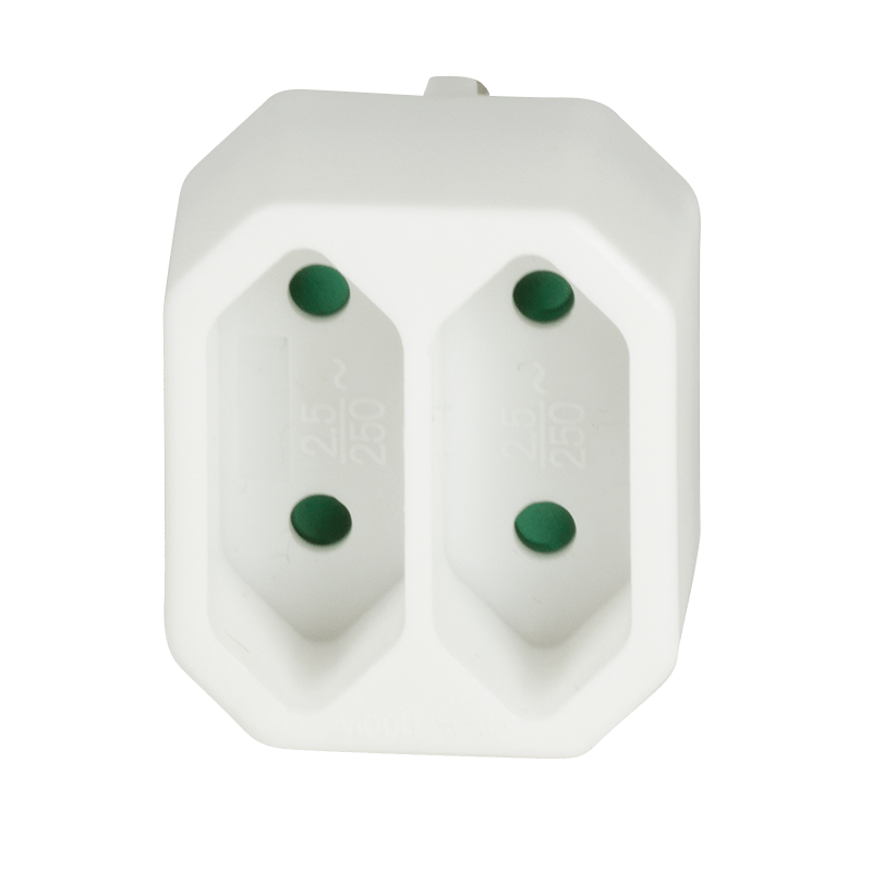conector alimentare ac schuko splitter alb 2x soclu euro logilink lps218 1