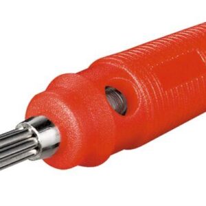 conector banana tata rosu 4mm cauciuc goobay 11459