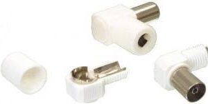 conector coaxial mama ecranat plastic cotit 90 grade valueline