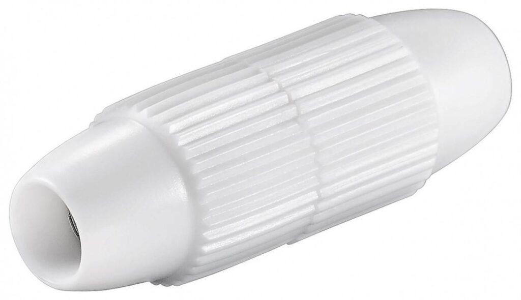 conector extensie cablu coaxial plastic goobay