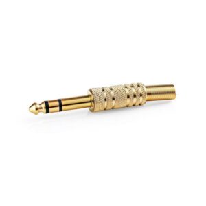 conector jack stereo nedis 635 mm tata 1buc auriu