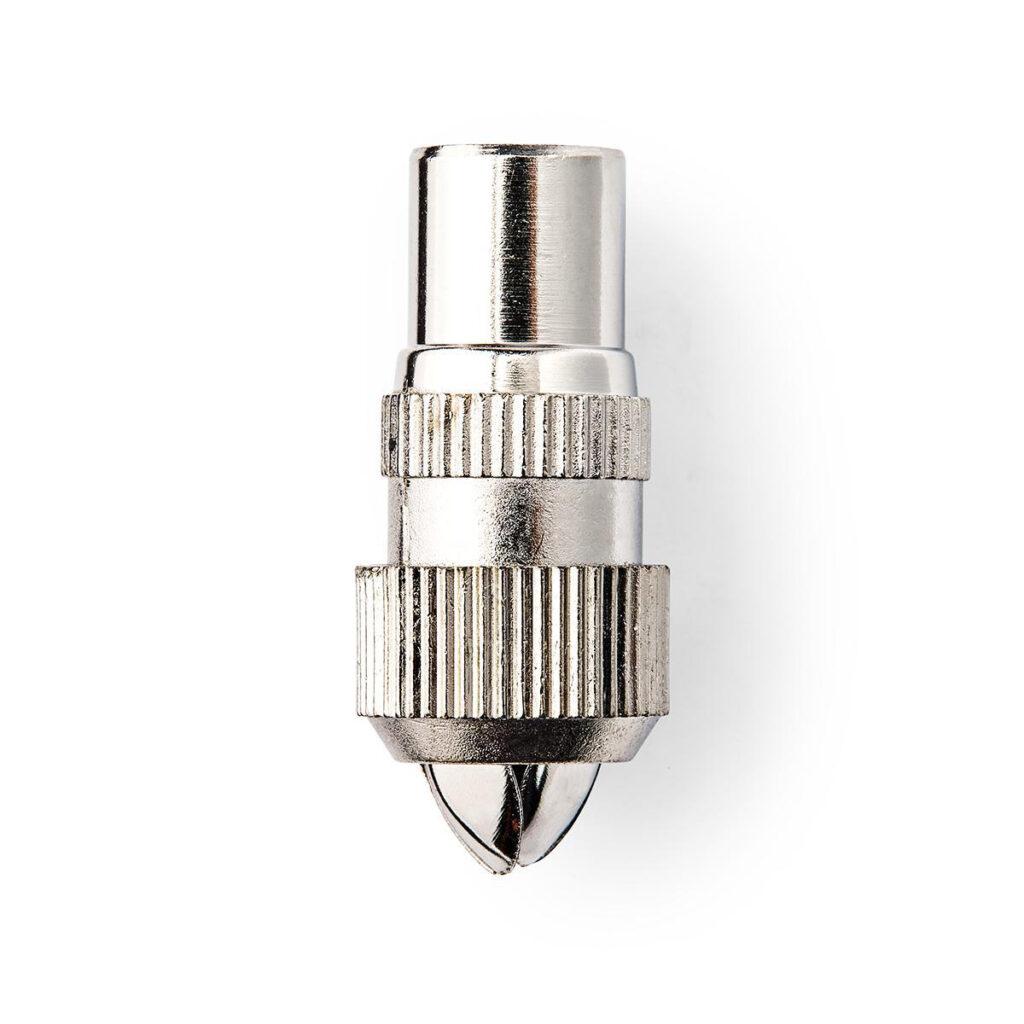 conector mufa coaxial din metal mama valueline 1
