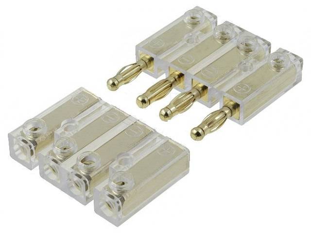 conector pentru difuzoare 4mm2 aurit mufa soclu insurubare acv 3