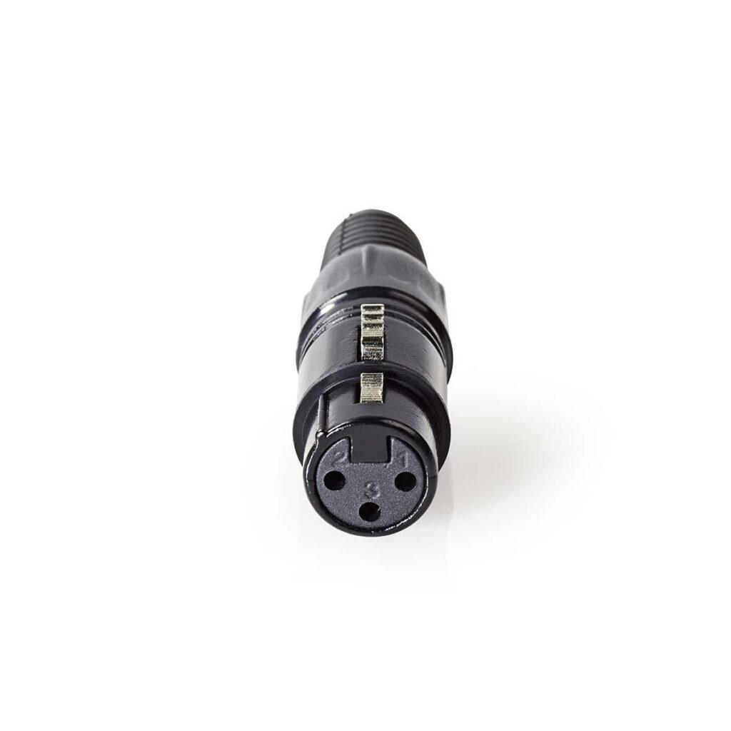 conector xlr 3 pin mama negru nedis 1