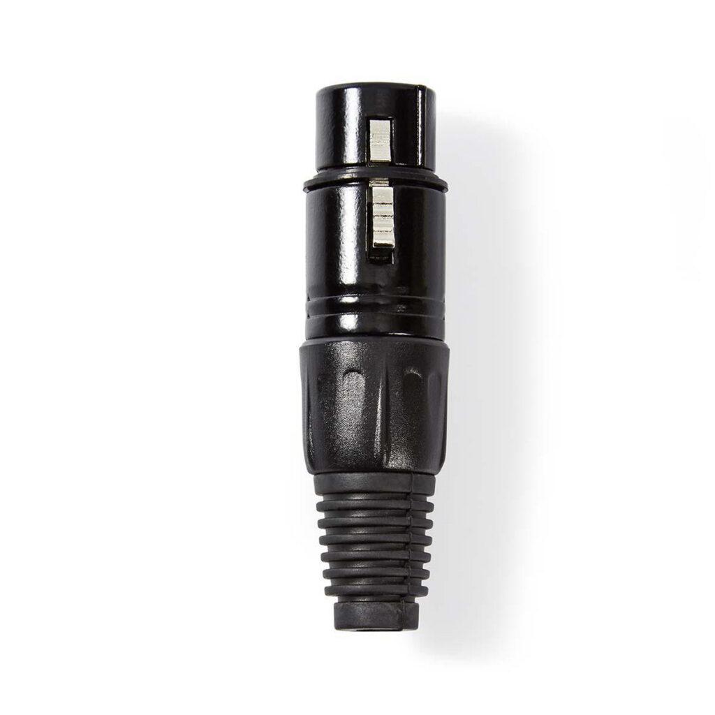 conector xlr 3 pin mama negru nedis