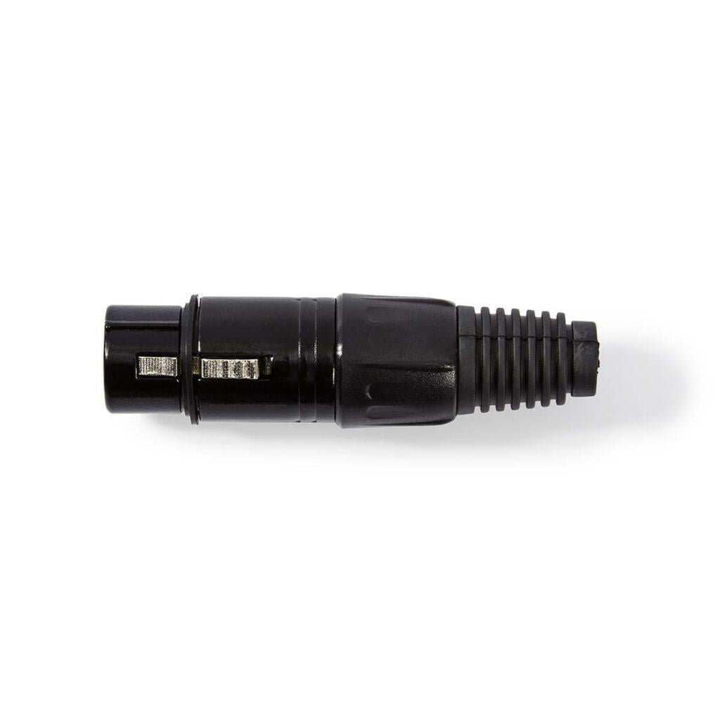 conector xlr 3 pin mama negru nedis 2