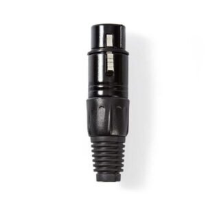 conector xlr 3 pin mama negru nedis