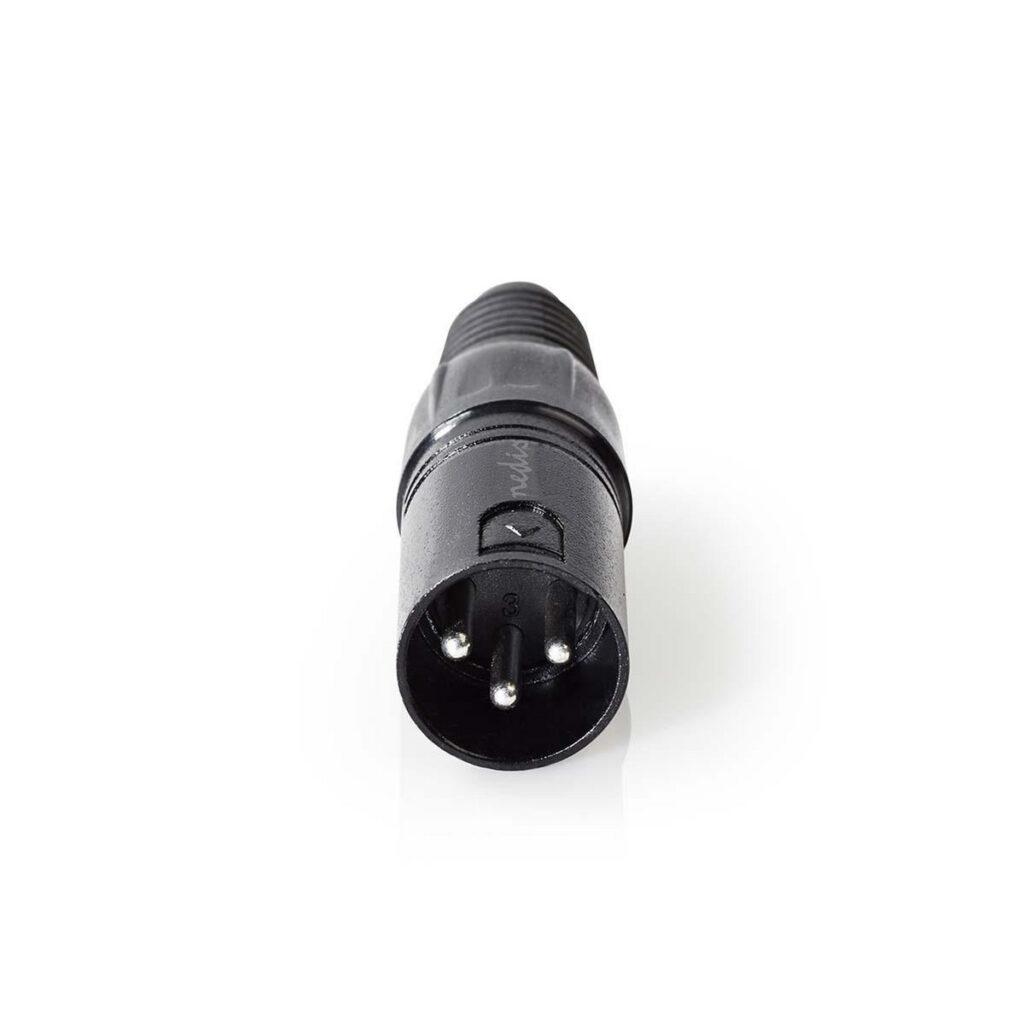 conector xlr 3 pin tata negru nedis 1