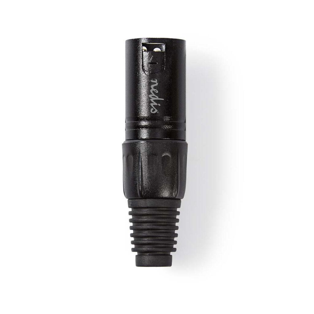 conector xlr 3 pin tata negru nedis 2