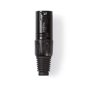 conector xlr 3 pin tata negru nedis 2