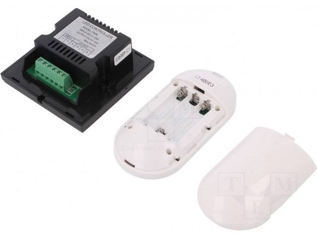 controler led 12a control iluminare rgb 12 24vdc canale 3 neagra optoflash ctr rgb 4a panel 1