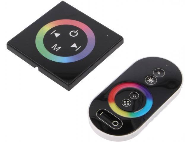 controler led 12a control iluminare rgb 12 24vdc canale 3 neagra optoflash ctr rgb 4a panel