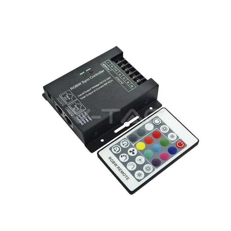 controller banda led cu dimmer 12v 24v rgbw 288w v tac 1